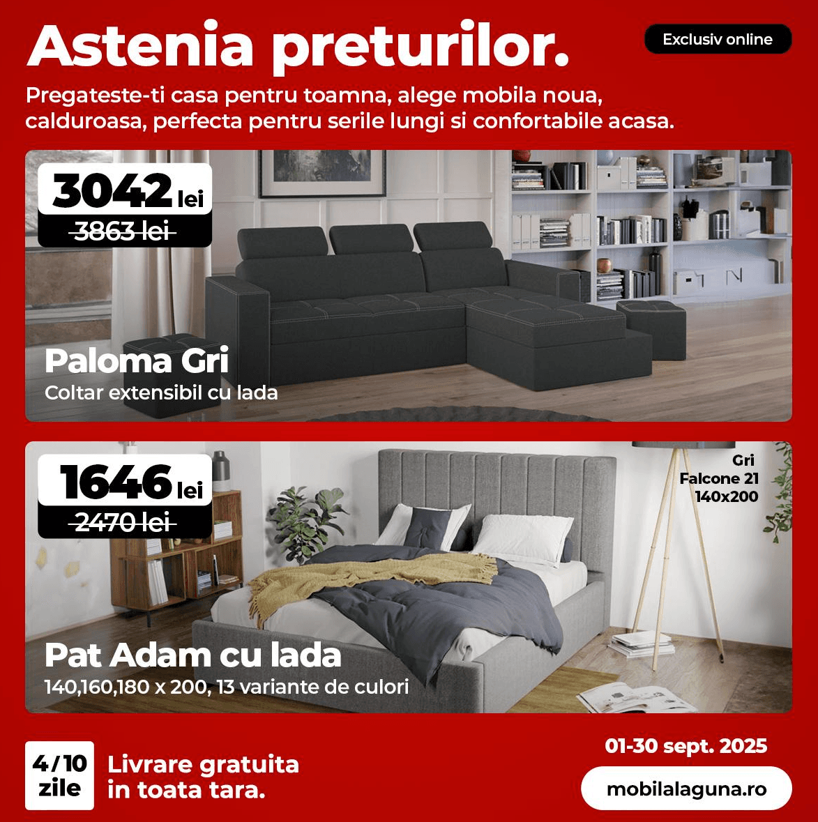 Cod Reducere Mobila Laguna | Reduceri la canapele si paturi
