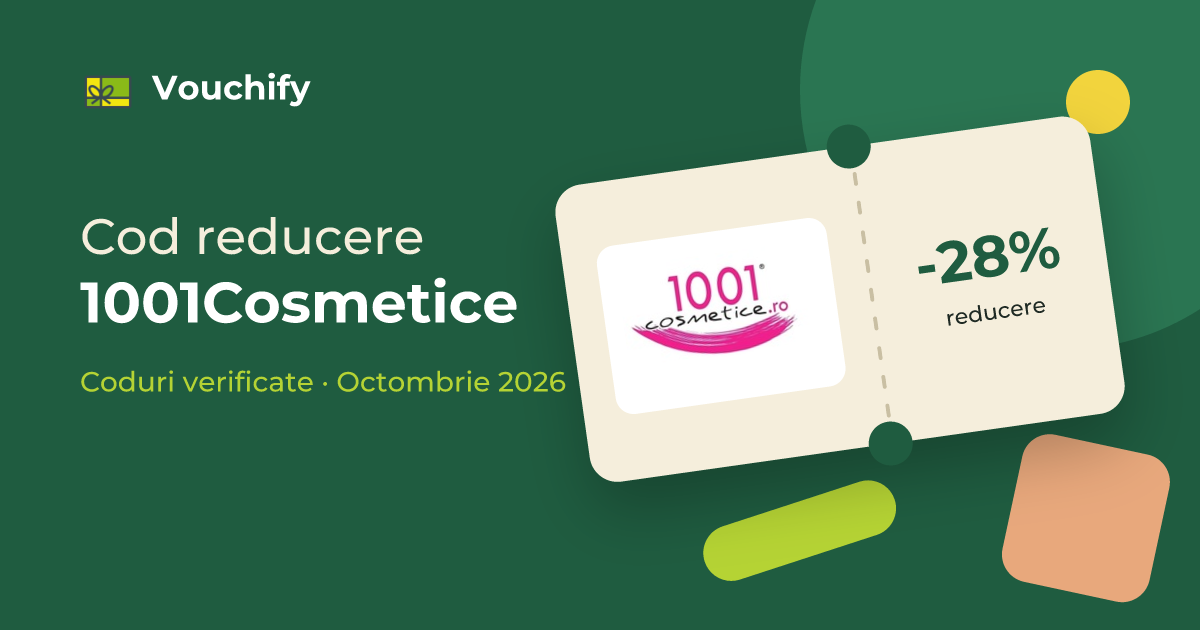 1001Cosmetice - Coduri Reducere și Vouchere Octombrie 2026