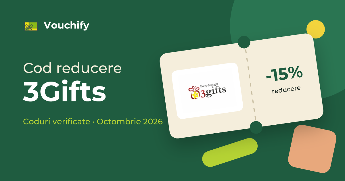 3Gifts - Coduri Reducere și Vouchere Octombrie 2026