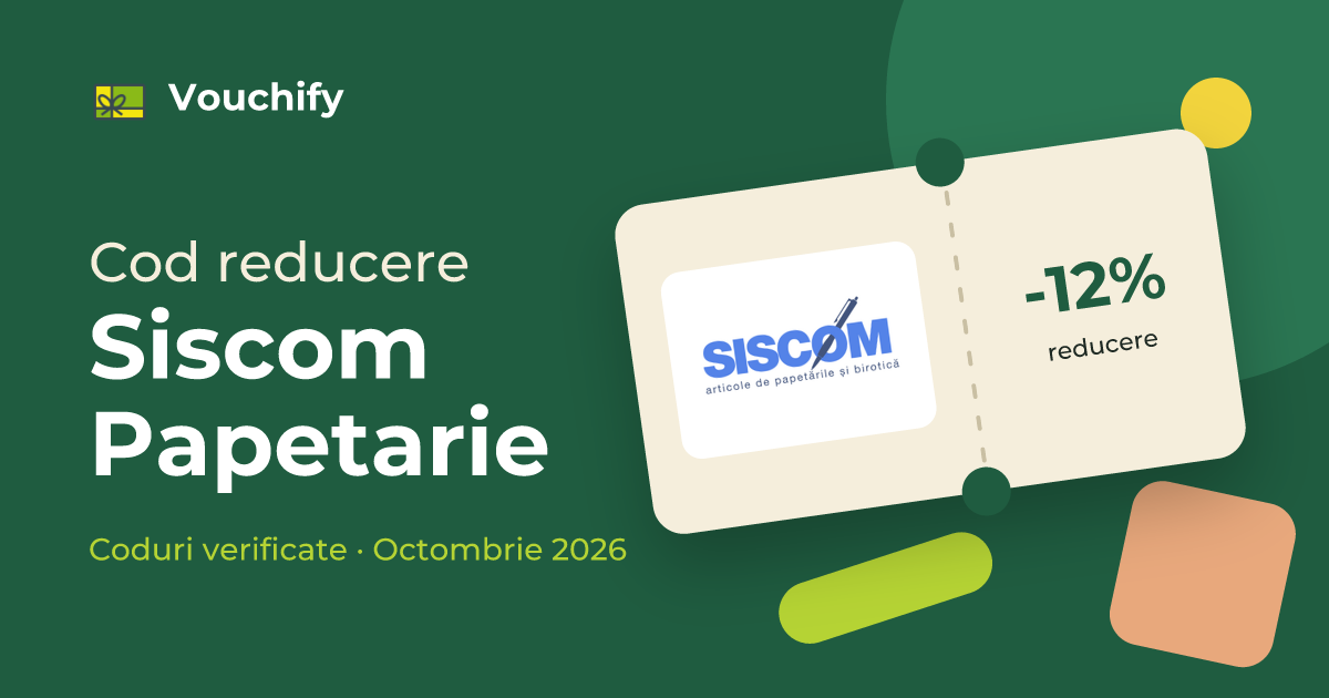 Siscom Papetarie - Coduri Reducere și Vouchere Octombrie 2026
